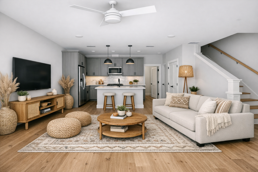 staged living room